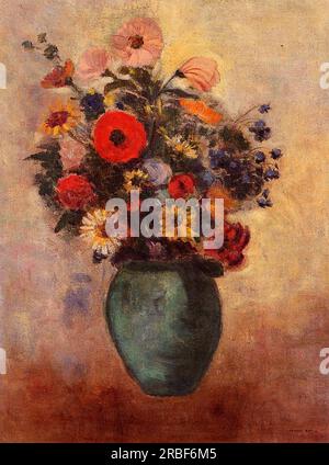 Vase de fleurs 1904 par Odilon Redon Banque D'Images