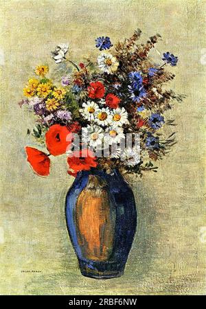 Vase de fleurs 1904 par Odilon Redon Banque D'Images