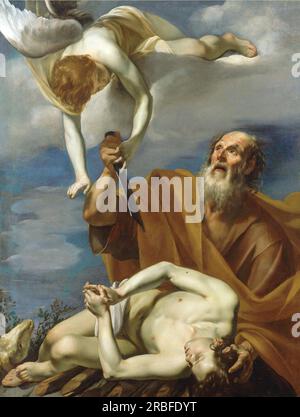 Le sacrifice d'Isaac par Orazio Riminaldi Banque D'Images