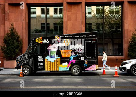 Camion de crème glacée Coolhaus à New York Banque D'Images