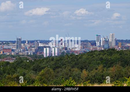 Leeds City Centre Skyline 9 juillet 2023, West Yorkshire, Royaume-Uni Banque D'Images