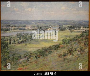 Vallée de la Seine, depuis les collines de Giverny 1892 par Theodore Robinson Banque D'Images