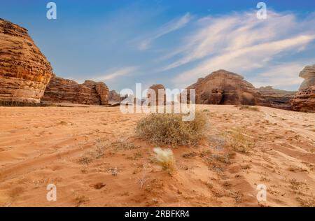 Formations d'érosion du désert près d'Al Ula, Arabie Saoudite Banque D'Images