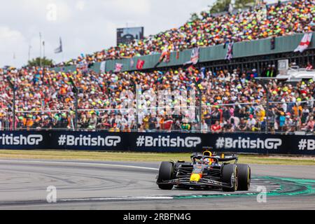 01 VERSTAPPEN Max (nld), Red Bull Racing RB19, action lors du Grand Prix de Grande-Bretagne de Formule 1 Aramco 2023, 10e manche du Championnat du monde de Formule 1 2023 du 7 au 9 juillet 2023 sur le circuit de Silverstone, à Silverstone, Royaume-Uni Banque D'Images