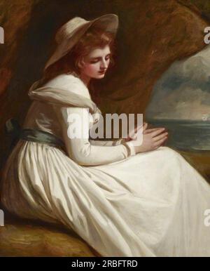 Emma Hart (c.1761-1815), plus tard Lady Hamilton 1786 par George Romney Banque D'Images