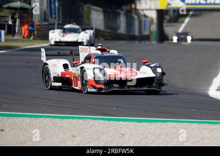 Monza, Italien. 07 juillet 2023. 07/07/2023, Autodromo Nazionale di Monza, Monza, WEC - 6 heures de Monza, dans l'image TOYOTA GAZOO RACING, Toyota GR010 - Hybrid, Mike Conway (GBR), Kamui Kobayashi (JPN), Jose Maria Lopez (ARG) crédit : dpa/Alamy Live News Banque D'Images