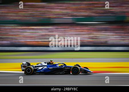 02 SARGEANT Logan (usa), Williams Racing FW45, action lors du Grand Prix de Grande-Bretagne Aramco de Formule 1 2023, 10e manche du Championnat du monde de Formule 1 2023 du 7 au 9 juillet 2023 sur le circuit de Silverstone, à Silverstone, Royaume-Uni Banque D'Images