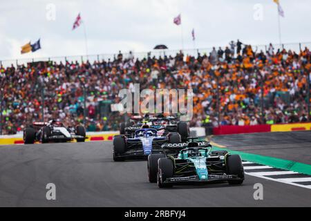18 STROLL lance (CAN), Aston Martin F1 Team AMR23, action lors du Grand Prix de Grande-Bretagne de Formule 1 Aramco 2023, 10e manche du Championnat du monde de Formule 1 2023 du 7 au 9 juillet 2023 sur le circuit de Silverstone, à Silverstone, Royaume-Uni Banque D'Images