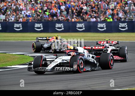 22 TSUNODA Yuki (jap), Scuderia AlphaTauri AT04, action lors du Grand Prix de Grande-Bretagne de Formule 1 Aramco 2023, 10e manche du Championnat du monde de Formule 1 2023 du 7 au 9 juillet 2023 sur le circuit de Silverstone, à Silverstone, Royaume-Uni Banque D'Images