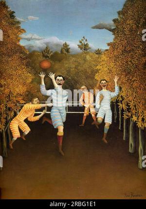 Les joueurs de football (soccer) 1908 par Henri Rousseau Banque D'Images