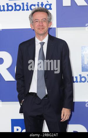 Naples, Italie. 07 juillet 2023. Naples, Centre de production radio et TV, Présentation des horaires Rai 2023/2024. Sur la photo : le maire Gaetano Manfredi crédit : Agence photo indépendante/Alamy Live News Banque D'Images