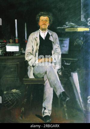 Portrait de I. F. Tyumenev 1886 par Andrei Ryabushkin Banque D'Images