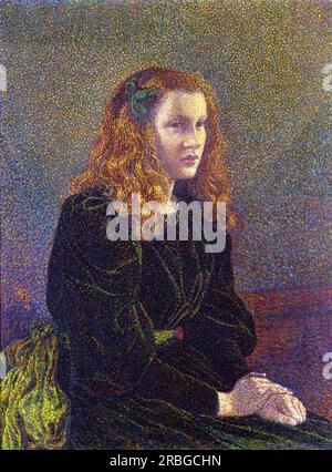 Girl in Green 1892 de Theo van Rysselberghe Banque D'Images