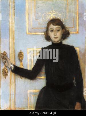 Portrait de Marguerite van Mons 1886 par Theo van Rysselberghe Banque D'Images