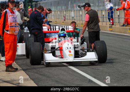 McLaren MP4/7a (Ayrton Senna (BRA) saison 1992) en FORMULE 1 ARAMCO BRITISH GRAND PRIX 2023 - jUL7-9 Silverstone, Grande Bretagne Banque D'Images