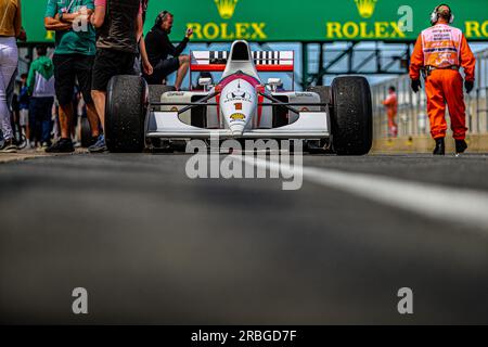 McLaren MP4/7a (Ayrton Senna (BRA) saison 1992) en FORMULE 1 ARAMCO BRITISH GRAND PRIX 2023 - jUL7-9 Silverstone, Grande Bretagne Banque D'Images