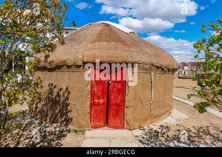 Jurt dans l'ancienne colonie de Saray-Juek, Atyrau, Kazakhstan Banque D'Images