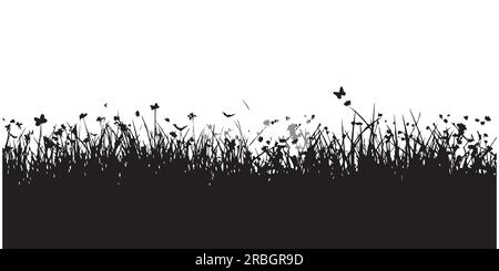 Illustration du vecteur silhouette Grass Illustration de Vecteur