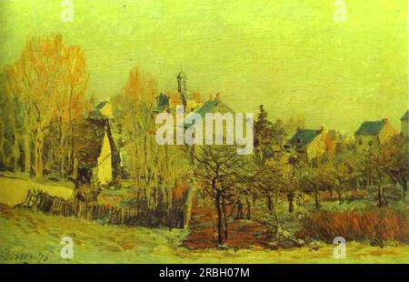 Frost in Louveciennes 1873 par Alfred Sisley Banque D'Images