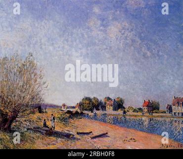 Canal Loing à Saint Mammes 1885 par Alfred Sisley Banque D'Images