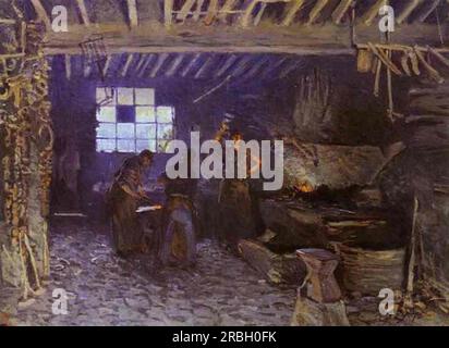 Forge à Marly le Roi 1875 par Alfred Sisley Banque D'Images