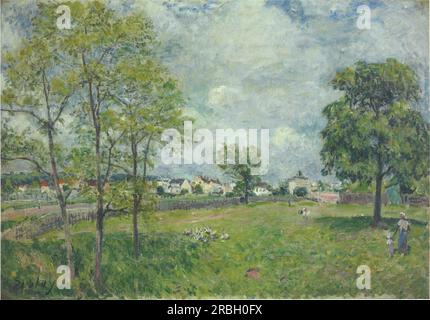 Vue du Village 1885 par Alfred Sisley Banque D'Images