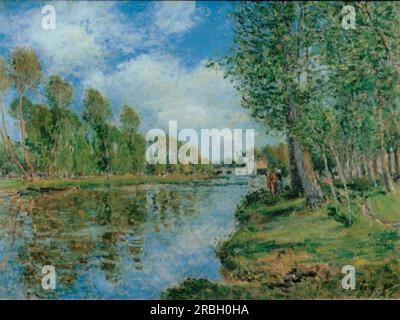 Rives du Loing 1885 par Alfred Sisley Banque D'Images