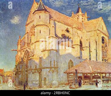 Église de Moret 1893 par Alfred Sisley Banque D'Images
