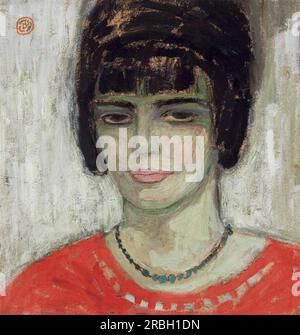 Hoofd Van Een Jonge Vrouw 1914 de Gustave de Smet Banque D'Images