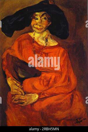 Femme en Rouge 1924 de Chaim Soutine Banque D'Images