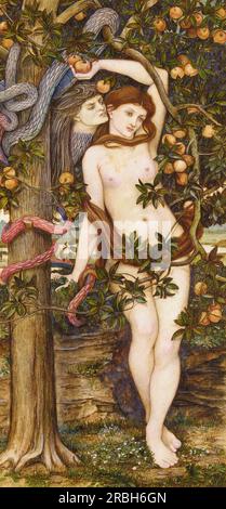 La tentation d'Eve de John Roddam Spencer Stanhope Banque D'Images