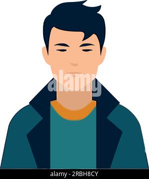 Bel homme en costume bleu souriant avec confiance Illustration de Vecteur