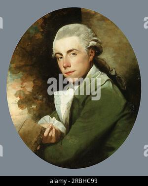 Man in a Green Coat 1785 par Gilbert Stuart Banque D'Images