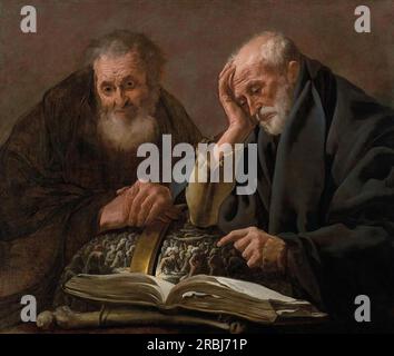 Démocrite et Héraclite par Hendrick Ter Brugghen Banque D'Images