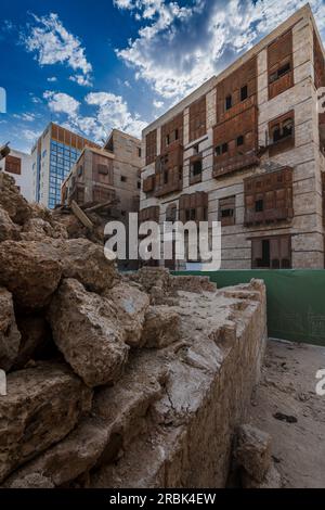 Al-Balad quartier historique de Jeddah, la porte de Makkah site du patrimoine mondial de l'UNESCO Arabie Saoudite Banque D'Images