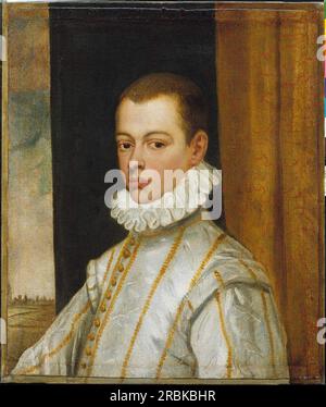 Portrait d'un jeune homme par Domenico Tintoretto Banque D'Images