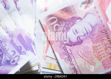 gros plan de livres sterling Banque D'Images