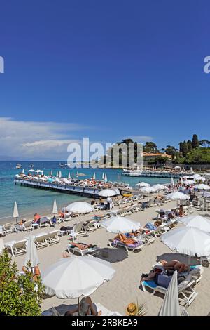 Plage de la Garoupe, Antibes, Alpes-Maritimes, Provence-Alpes-Côte d'Azur, France Banque D'Images