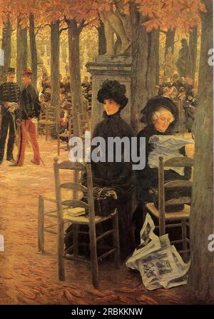 Sans dot, alias dimanche dans les jardins du Luxembourg 1885 par James Tissot Banque D'Images