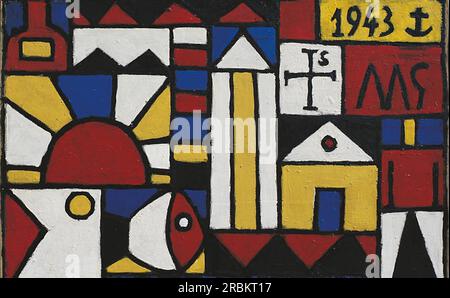 Arte Constructivo 1943 de Joaquin Torres Garcia Banque D'Images