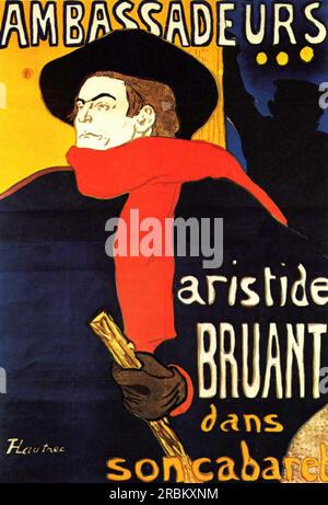 Les Ambassadeurs Aristide Bruant dans son cabaret 1892 par Henri de Toulouse-Lautrec Banque D'Images