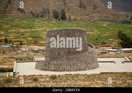 Musée de la momie Juanita dans le canyon de colca au Pérou. Banque D'Images