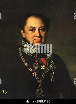 Portrait de D. P. Tatishchev 1838 par Vasily Tropinin Banque D'Images