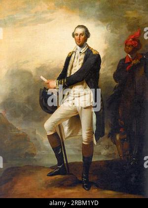 Portrait de George Washington et William 'Billy' Lee 1780 par John Trumbull Banque D'Images