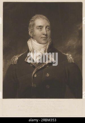Edward Pellew, 1e vicomte Exmouth 1815 par Charles Turner Banque D'Images