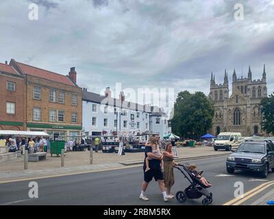 ROYAUME-UNI. 10 juillet 2023. Selby, Royaume-Uni. Lundi 10 juillet 2023. Centre-ville de Selby. Une double élection aura lieu dans la circonscription de Selby et Ainsty le 20 juillet. Photo : Richard Gray/Alamy Live News Banque D'Images