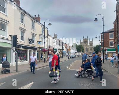 ROYAUME-UNI. 10 juillet 2023. Selby, Royaume-Uni. Lundi 10 juillet 2023. Centre-ville de Selby. Une double élection aura lieu dans la circonscription de Selby et Ainsty le 20 juillet. Photo : Richard Gray/Alamy Live News Banque D'Images