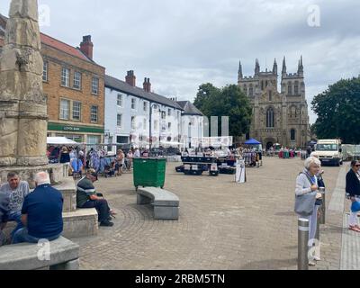 ROYAUME-UNI. 10 juillet 2023. Selby, Royaume-Uni. Lundi 10 juillet 2023. Centre-ville de Selby. Une double élection aura lieu dans la circonscription de Selby et Ainsty le 20 juillet. Photo : Richard Gray/Alamy Live News Banque D'Images