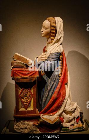 France, Aveyron (12), Rodez, Musée de la Fenaille, Vierge de l'Annonciation, début 16e. Banque D'Images