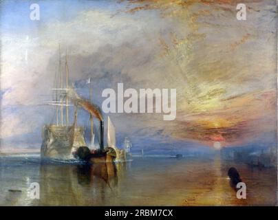 Le combattant Temeraire se dirigea vers sa dernière couchette pour être démantelé 1839 par J.M.W. Turner Banque D'Images